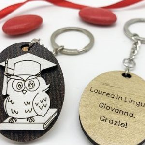 Portachiavi tema laurea personalizzabili