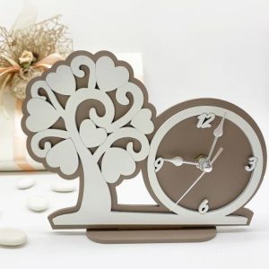 Orologio ad adv bianco e tortora