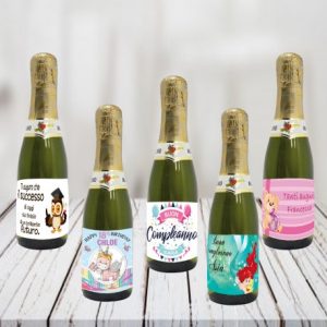 Idee originali 18° bottiglie mignon di spumante personalizzabili