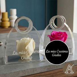 Borsette personalizzabili con rosa saponata